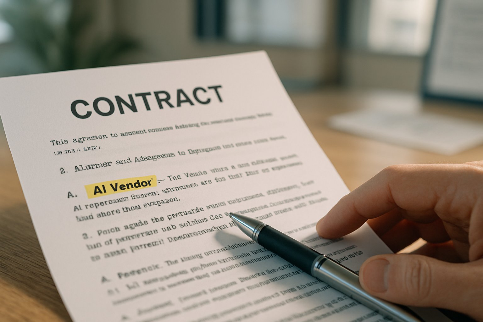 Reviewing contract after AI Vendor Lawsuit for HR tech compliance.