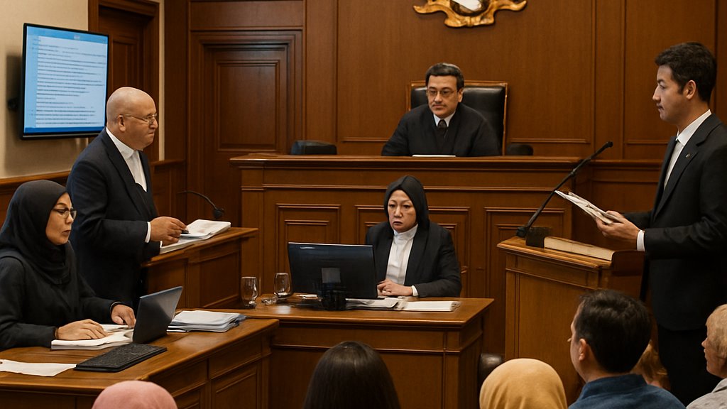 Courtroom scene on Grok Deepfake Regulation lawsuit