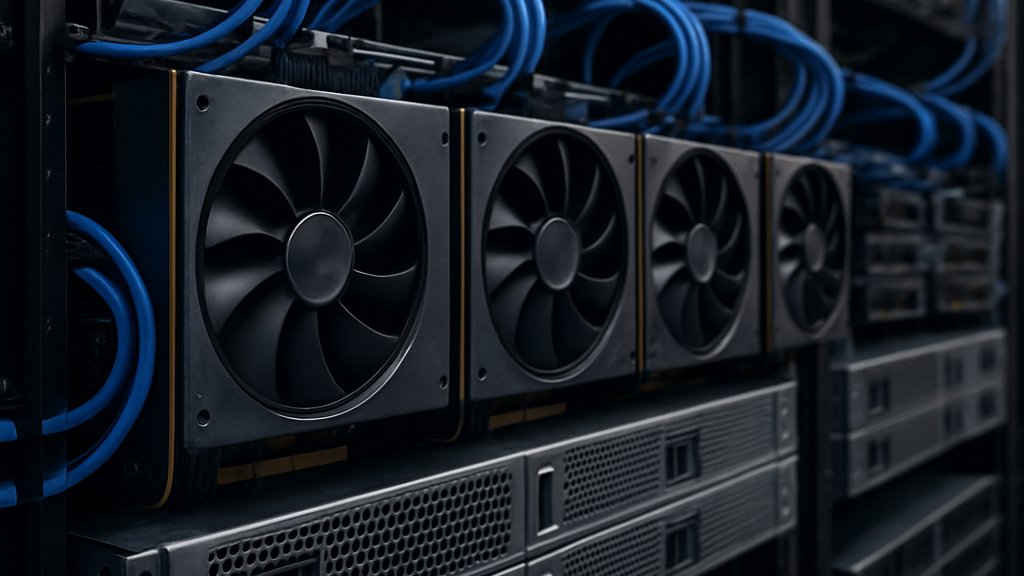 Machine Learning server hardware in a modern data center.