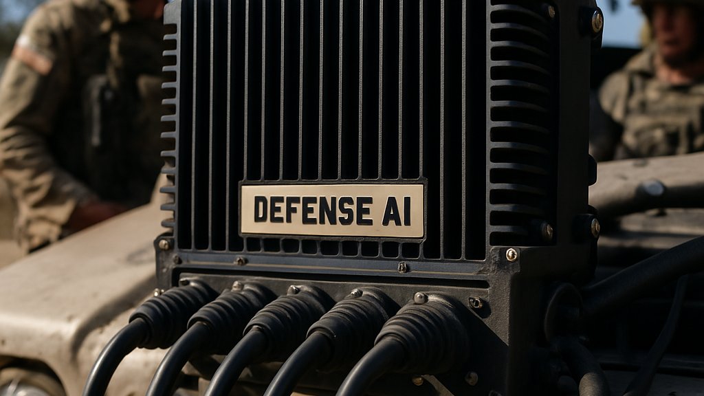 Rugged Defense AI platform on military vehicle for tactical operations.