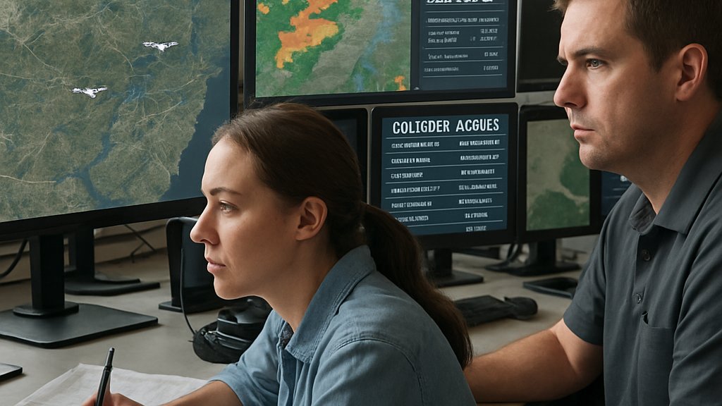 AI drone delivery control room for logistics and FAA regulation