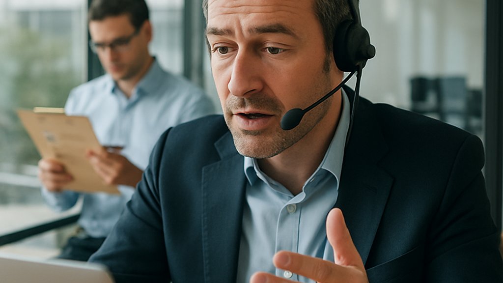 Business leader facing Internal Deepfake Threats during a video call