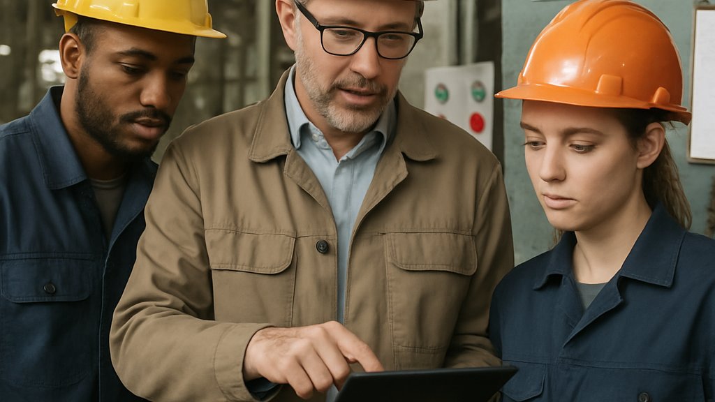 Worker AI governance in a factory setting supporting worker rights