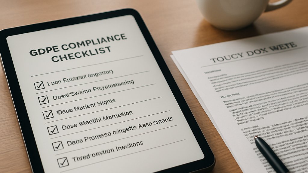 GDPR compliance checklist supporting AI GDPR fine risk management