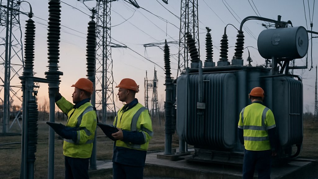 Electrical substation scene illustrating Infrastructure Budget Strains and grid reliability