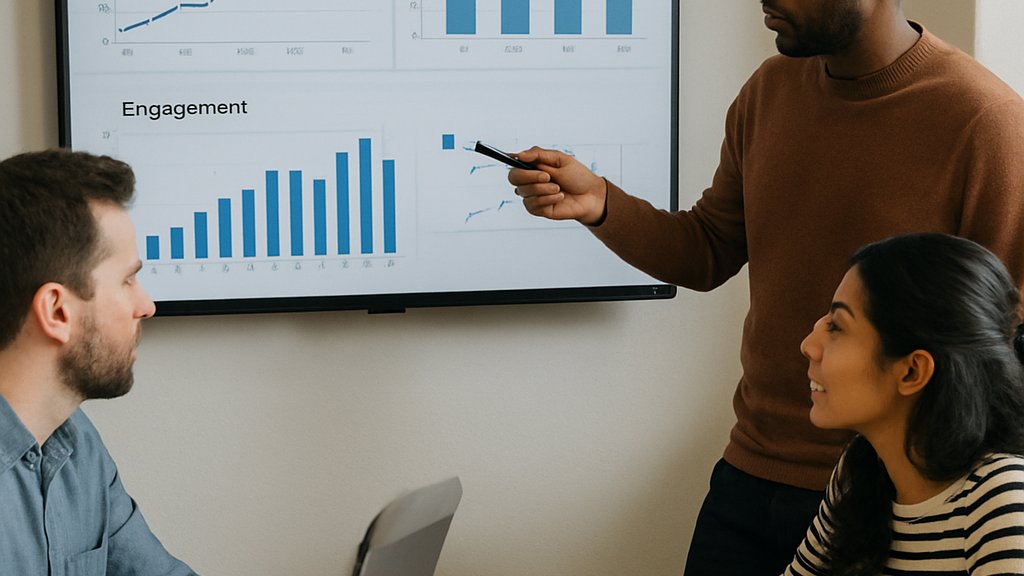 Conversational Search Strategy team reviewing subscription growth analytics