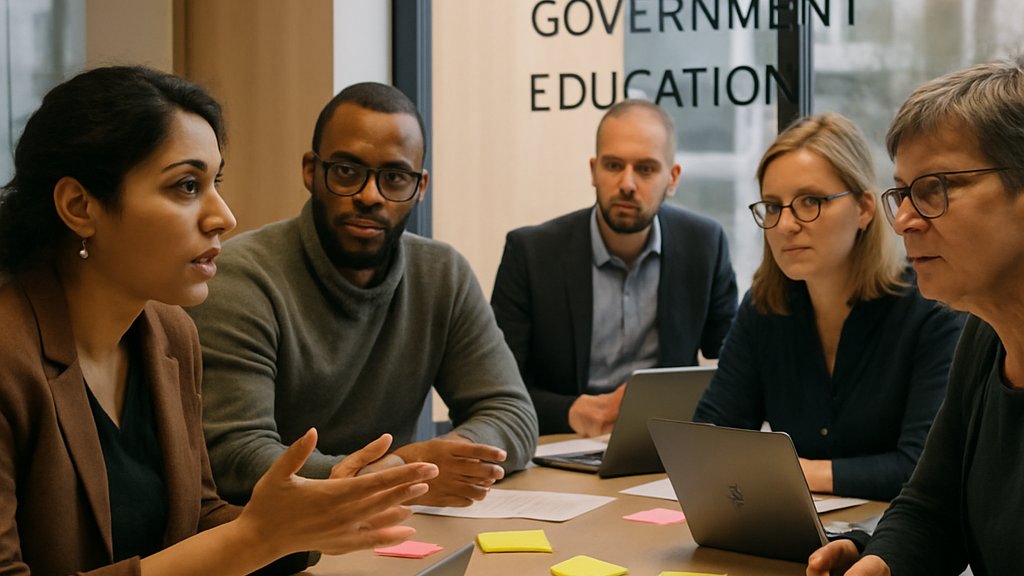 AI Education stakeholders discussing hackathon funding in Estonia