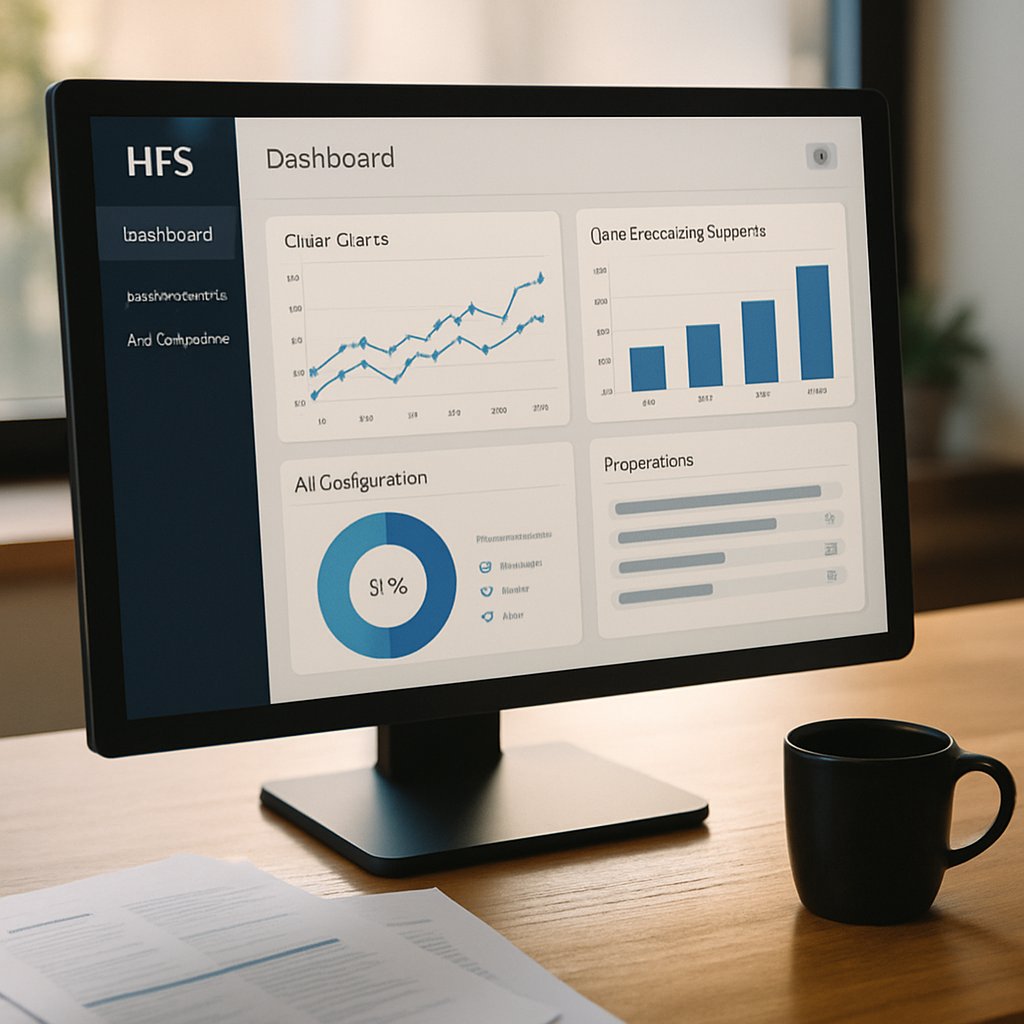 HFS Intelligence suite dashboard with benchmarking and AI proof tools