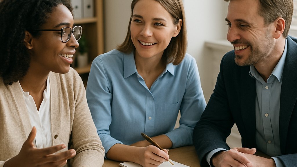 HR team discussing AI Compliance and hiring policies