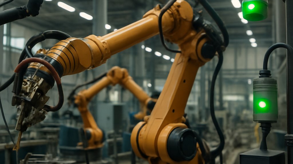 Smart factory using Computer Vision technology for industrial automation and monitoring.