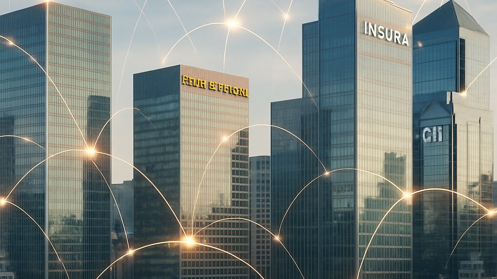 City skyline featuring banks and insurers linked to Private Debt sector.