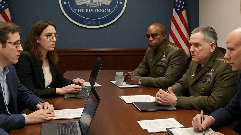 Pentagon officials and technologists discuss Defense Technology implementation in AI strategies.
