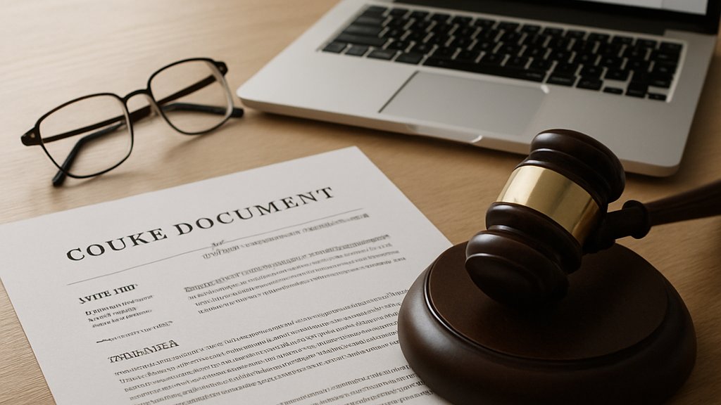 Lawyer desk and documents for AI Human Authorship legal strategy