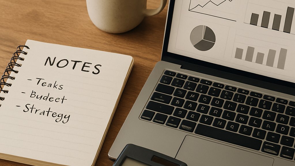 KPI dashboard and notes highlighting the AI ROI Gap in operations planning