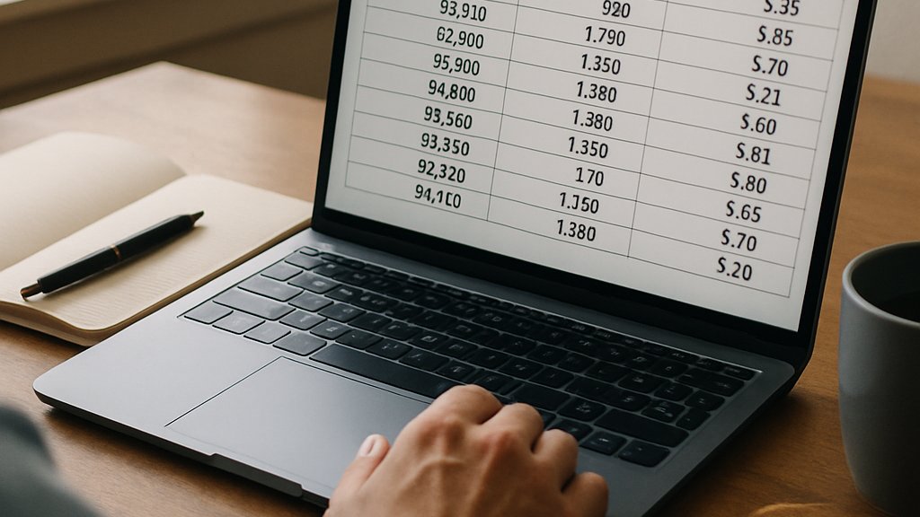 Token Optimization Metrics spreadsheet for AI cost optimization