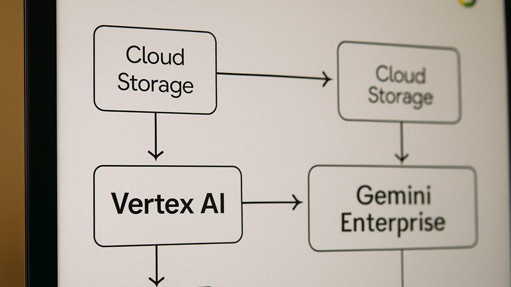 Google Pivot shown by migration flowchart from Vertex AI to Gemini Enterprise.