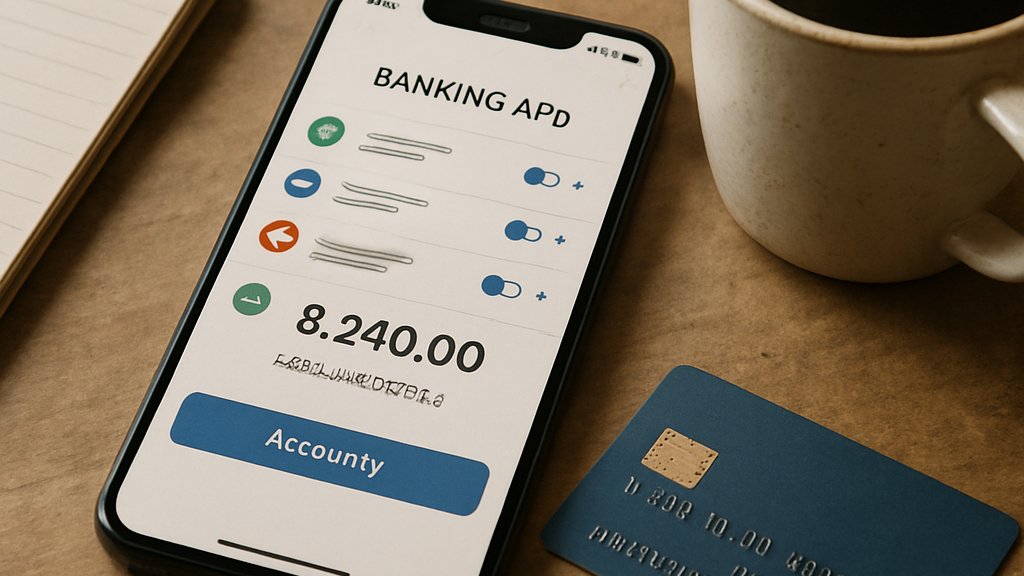 Agentic Open Banking on smartphone with secure financial app and multiple bank connections