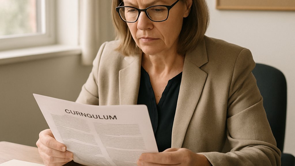 Administrator reviews AI Literacy Mandate curriculum planning documents
