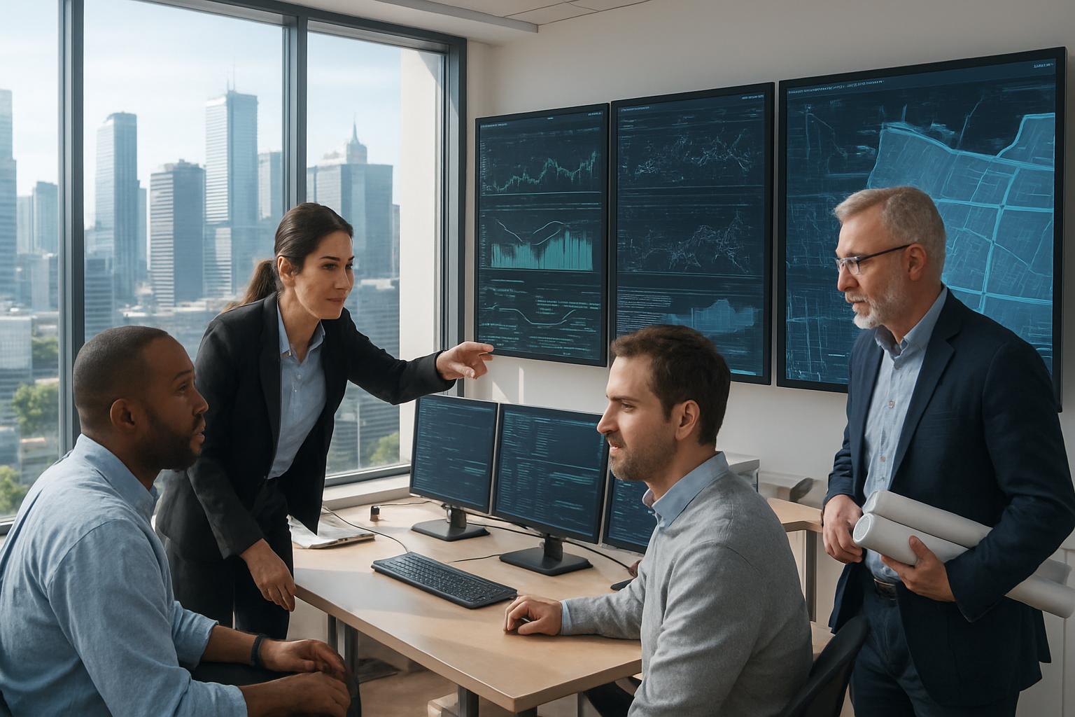 Urban planners using technology to manage cognitive urban infrastructure.