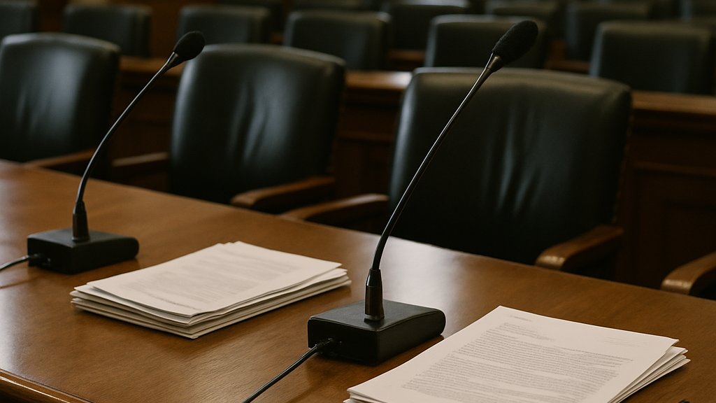Legal documents in a hearing room reflect Antitrust Scrutiny in chip licensing