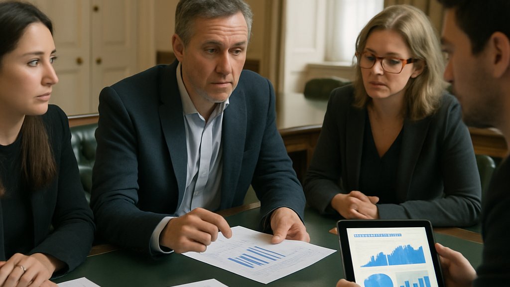 Antitrust Software Probe meeting with cloud licensing charts and notes