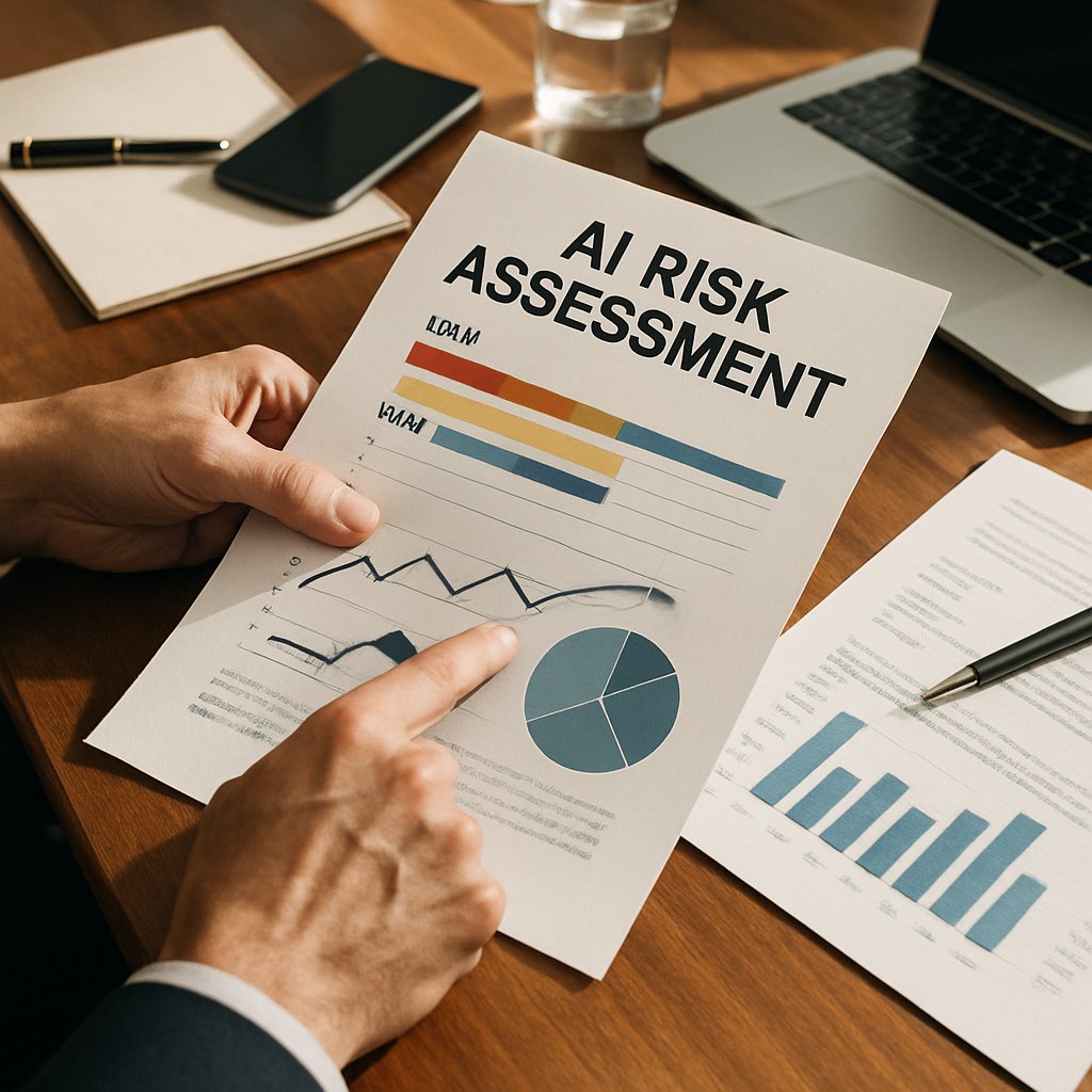 POTUS Working Group members reviewing AI risk assessment documents