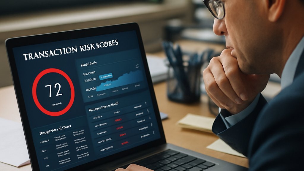 AI fraud detection dashboard analyzing suspicious banking transactions