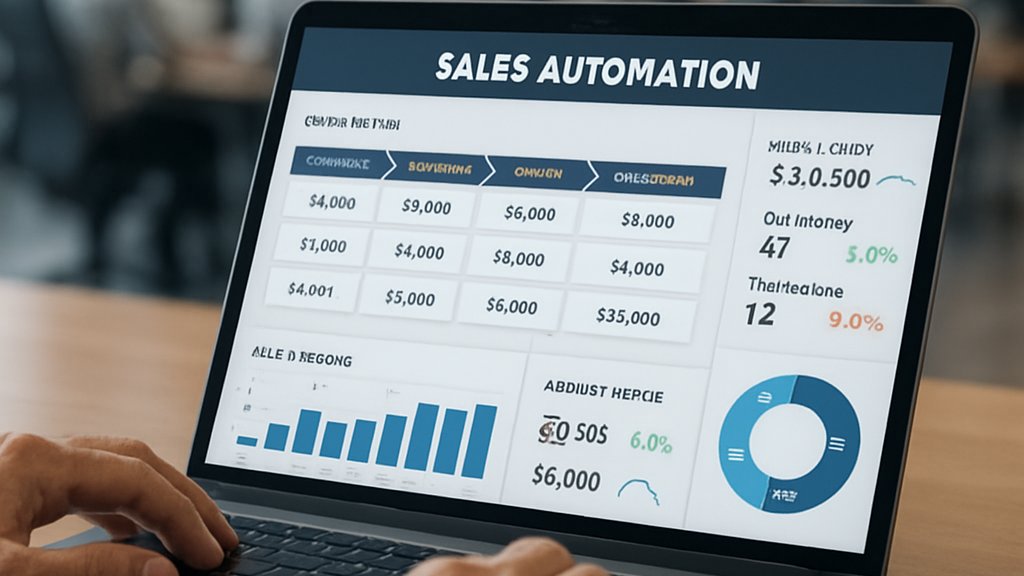Sales Automation dashboard displayed on financier’s laptop screen
