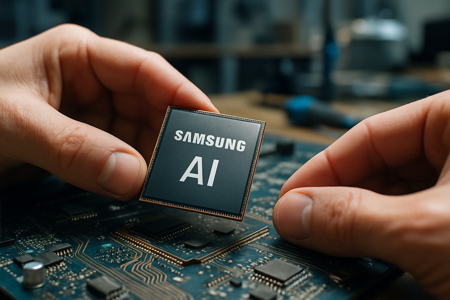 Samsung AI chip installation reflecting growth in the AI Chip Market.