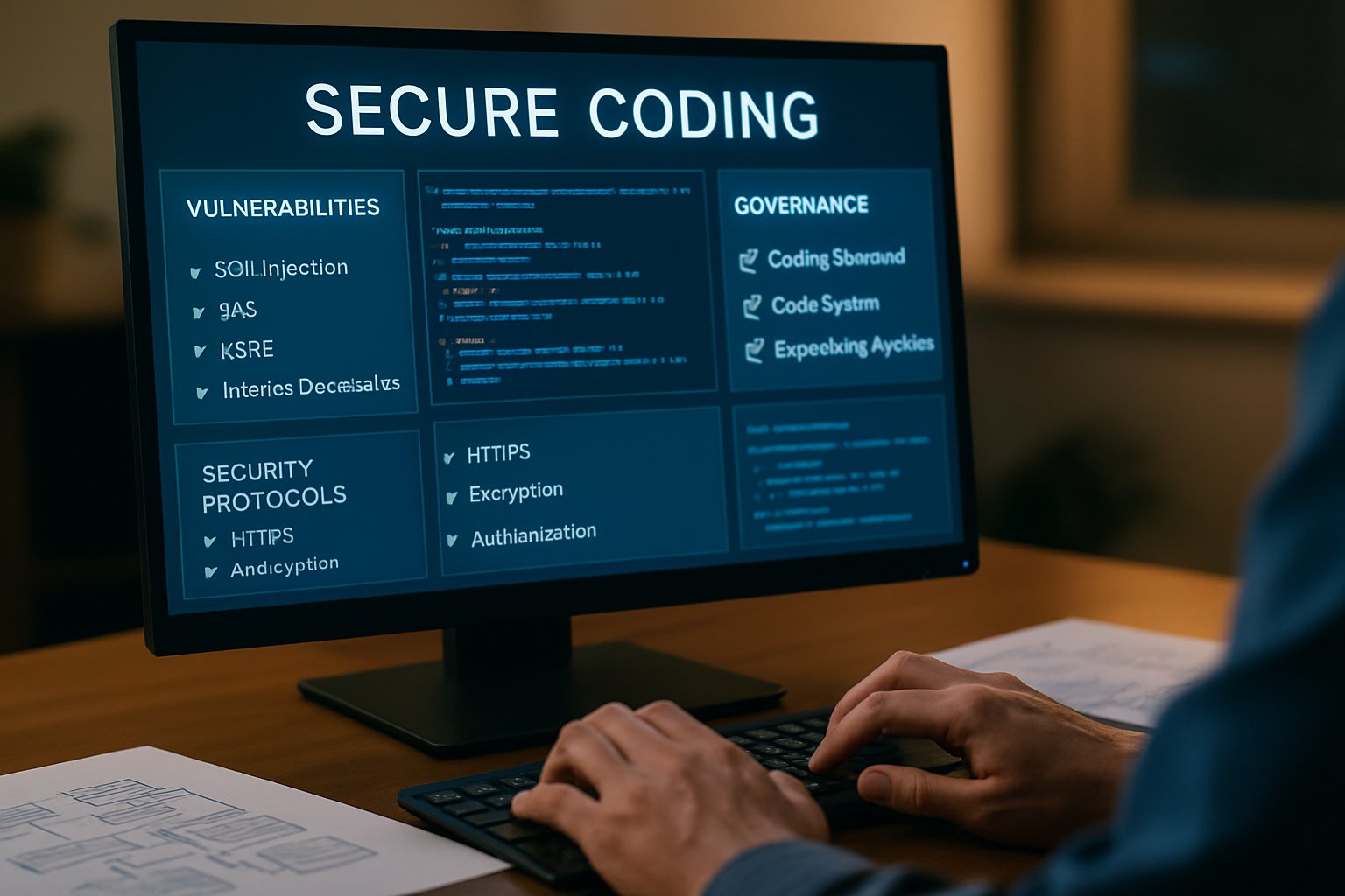 Agentic Coding Tools interface displaying security and governance features.