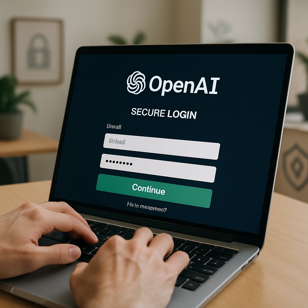 OpenAI Access secure login page on desktop screen.