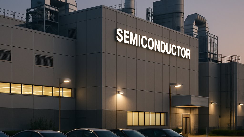 Semiconductor fab exterior illustrating Chipmaking Buildout Capital investment needs