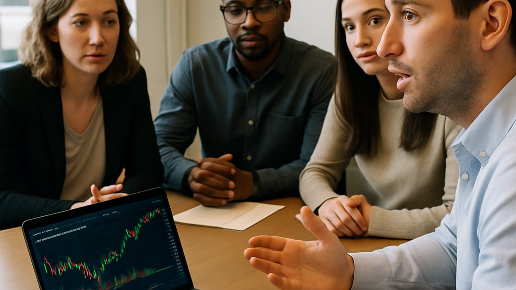 Team discussing Agent-Native Trading strategy in a business meeting