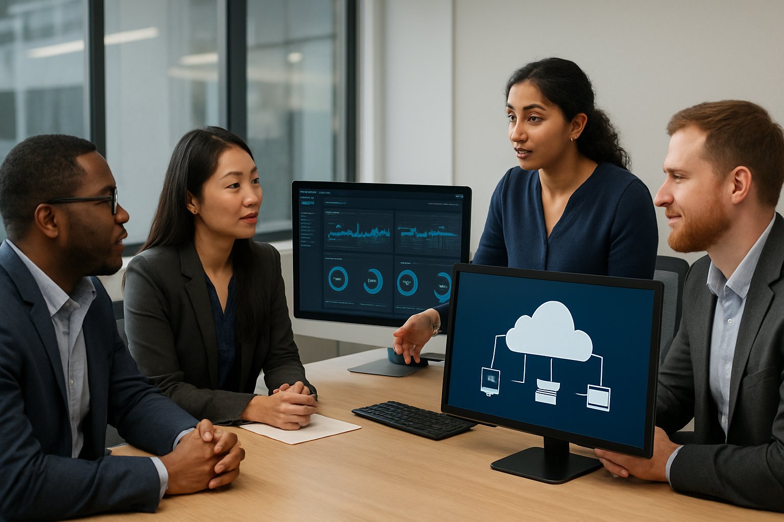IT professionals managing Agent Cloud Infrastructure in office