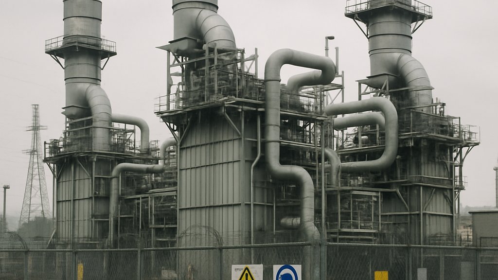 Industrial site linked to Environmental Justice AI and gas turbines