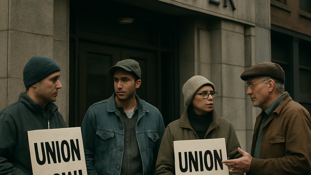 Journalists protest over AI Workforce issues and newsroom labor protections