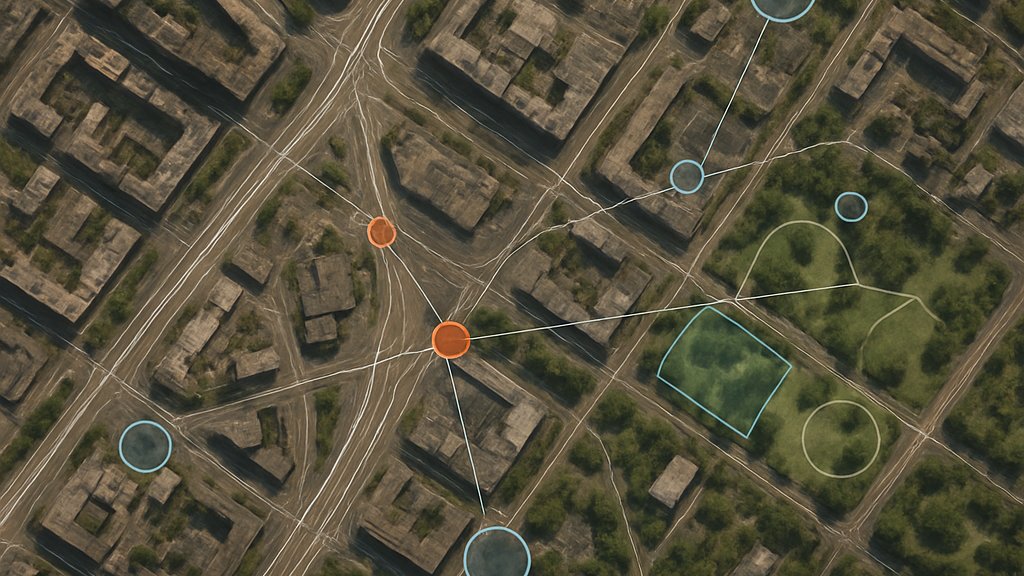 Satellite Pattern Cities Examples Geospatial AI Analytics Driving Native Satellite Feed Mapping - AI ...