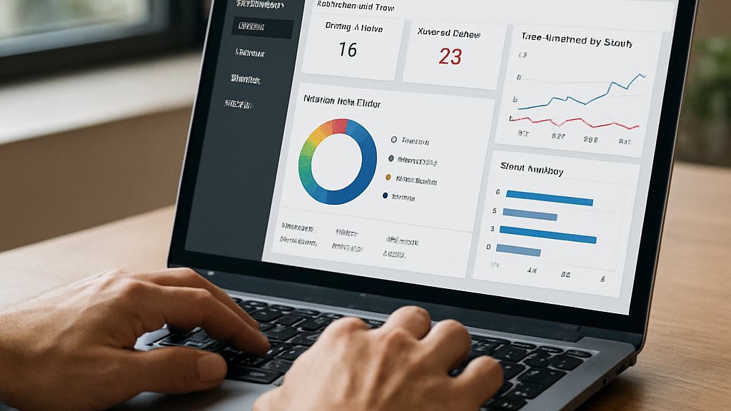 CrowdStrike Control dashboard on laptop with analytics in use