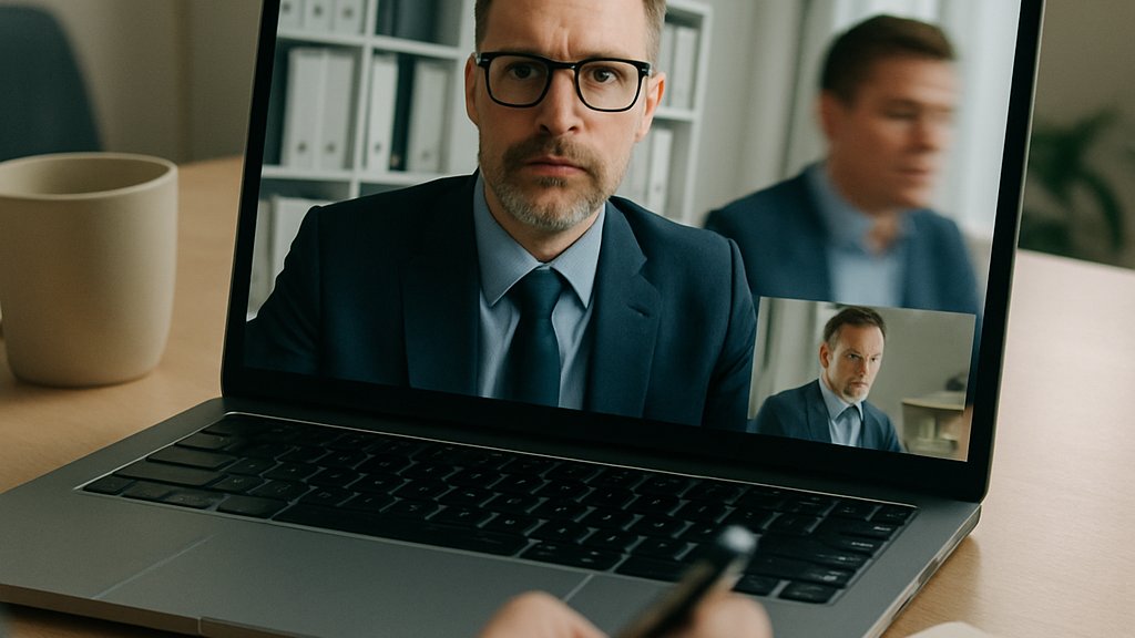 Corporate video call illustrating Deepfake Fraud risk in business communications
