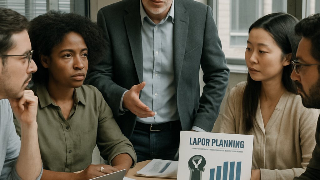 AI Ethics Encyclical and labor rights in a modern workplace meeting