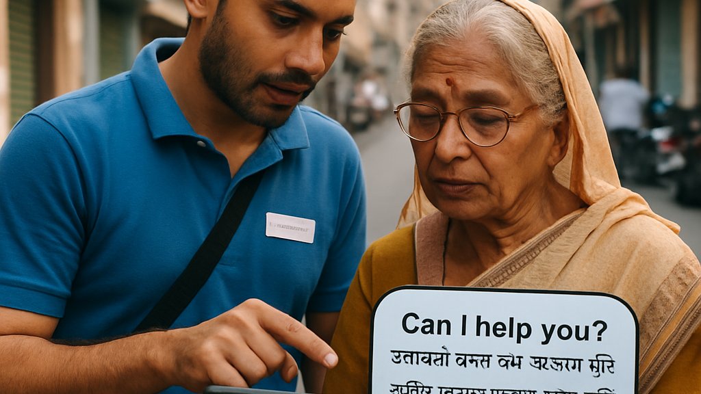 Local service assistance powered by Multilingual India AI in India