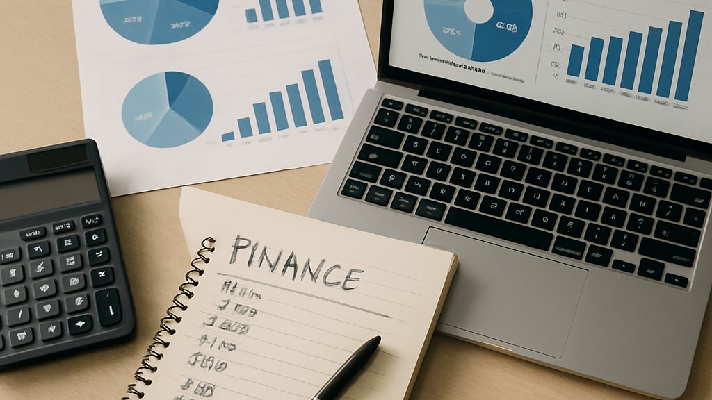 Finance workspace analyzing Enterprise AI ROI with dashboards and charts