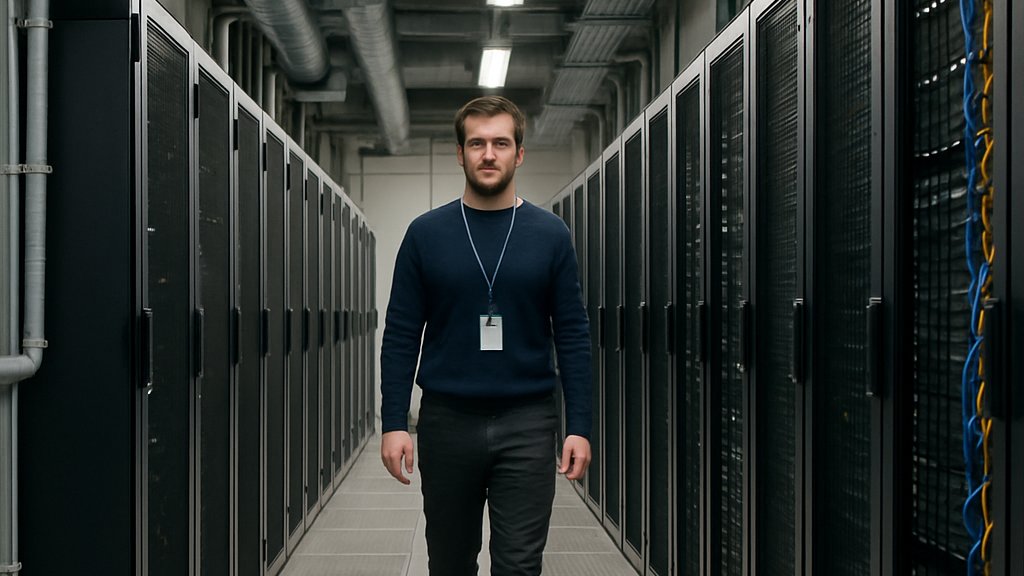 UK National AI data center infrastructure and server corridor