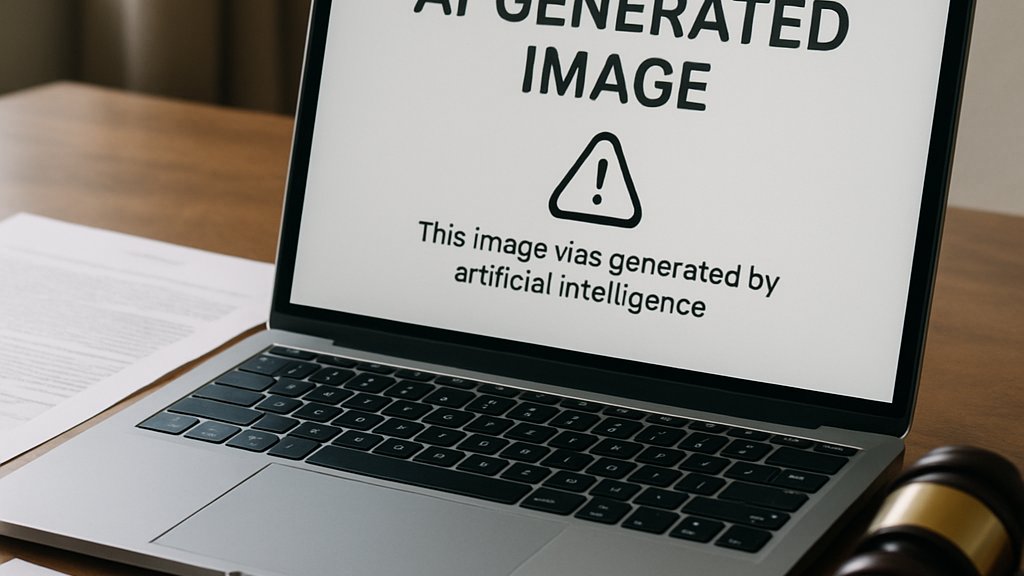 Legal documents and laptop illustrate Deepfake Legal Dispute and platform liability concerns