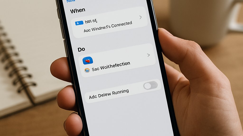 AI Workflow Automation in Apple Shortcuts on an iPhone setup screen