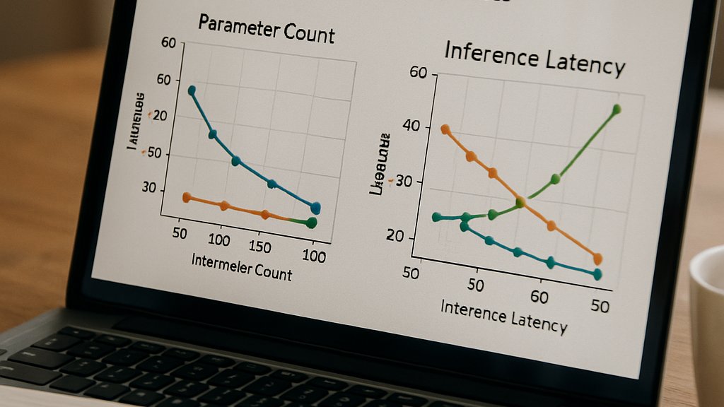 Laptop benchmark dashboard for Model Distillation Scaling optimization