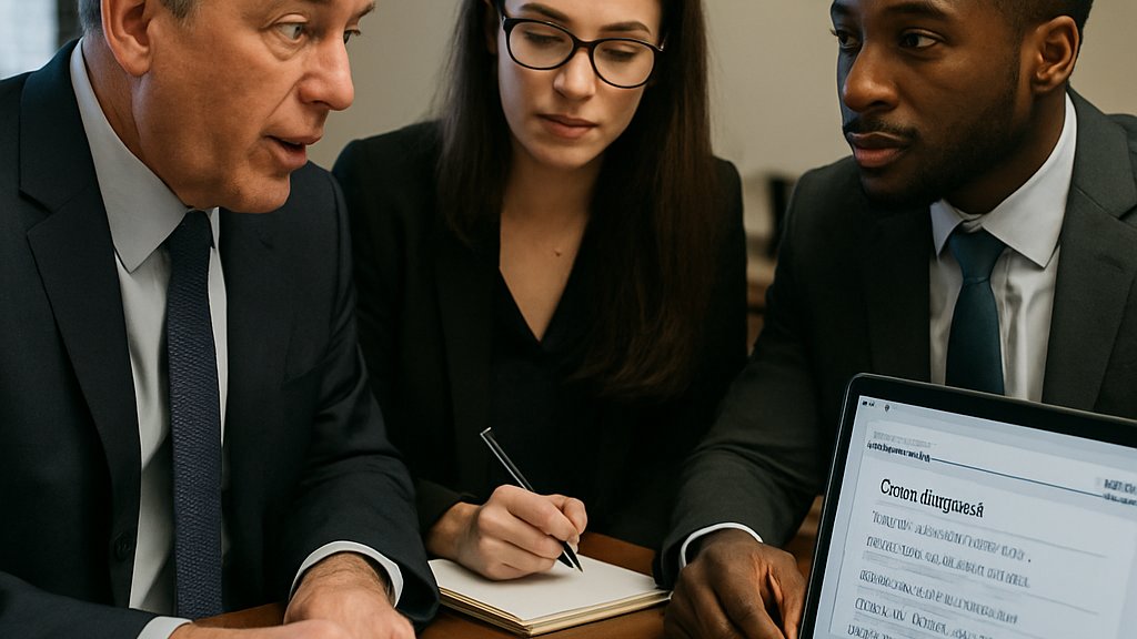 Legal Research AI workflow with attorneys reviewing citations in a conference room