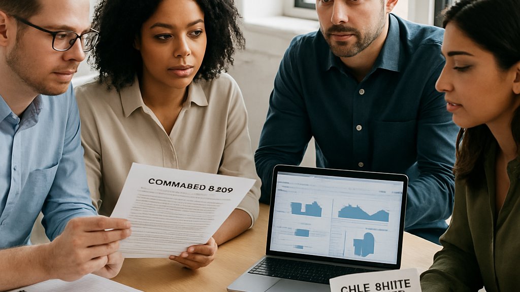 AI Parenting Assistants regulation review in modern office meeting