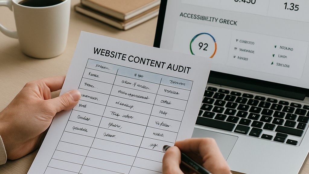 AI Search Optimization content audit with AEO metrics and accessibility checks