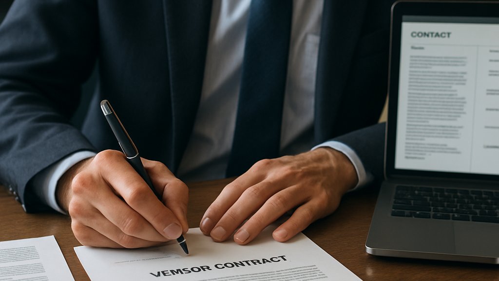 Vendor contract review with Agentic Procurement AI in a modern office